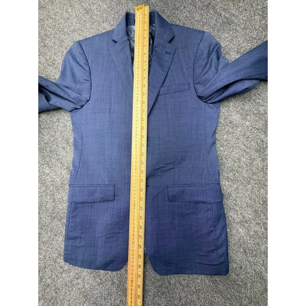 Psycho Bunny Suit Mens 30 Blue Slim Fit Jacket/Pants Dillard’s Skull Lining